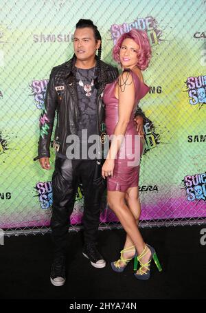 Adam Beach e Summer Tiger partecipano al 'Suicide Squad' World Premiere tenuto al Beacon Theatre Foto Stock