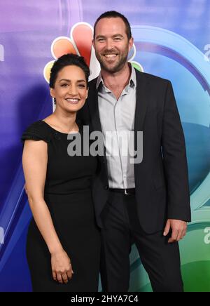 Archie Panjabi & Sullivan Stapleton NBC Universal TCA Summer Press Tour 2016 tenuto presso il Beverly Hilton Hotel Foto Stock