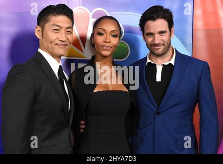 Brian Tee, Yaya DaCosta & Colin Donnell NBC Universal TCA Summer Press Tour 2016 tenuto presso il Beverly Hilton Hotel Foto Stock