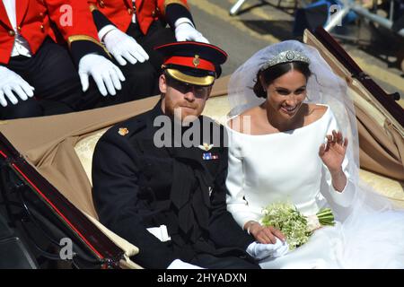 Il matrimonio reale del Principe Harry e Meghan Markle Foto Stock
