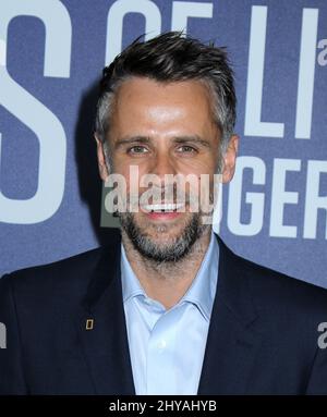 Richard Bacon partecipa alla prima di National Geographic Channel's, 'Years of Living Dangerously', al Museo Americano di Storia Naturale di mercoledì 21 settembre 2016, a New York. Foto Stock