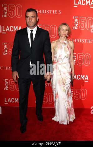 Naomi Watts e Liev Schreiber hanno annunciato la loro separazione. 18 aprile 2015 Los Angeles, CA. Liev Schreiber e Naomi Watts LACMA hanno tenuto il Gala per il 50th° anniversario al LACMA Foto Stock