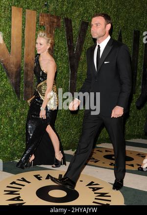 Naomi Watts e Liev Schreiber hanno annunciato la loro separazione. 24 febbraio 2013 West Hollywood, CA. Naomi Watts e Liev Schreiber Vanity Fair Oscar Party 2013 che si tiene presso il Sunset Tower Hotel Foto Stock