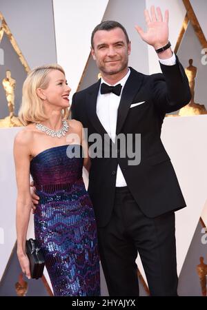 Naomi Watts e Liev Schreiber hanno annunciato la loro separazione. 28 febbraio 2016 Hollywood, CA. Naomi Watts e Liev Schreiber 88th Annual Academy Awards tenuti al Dolby Theatre Foto Stock