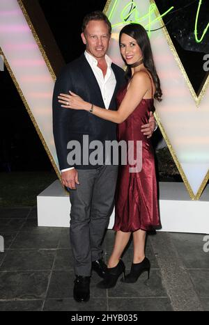 Ian Ziering, Erin Kristine Ludwig arriva al W Las Vegas Private Preview Event tenutosi a W Los Angeles Foto Stock