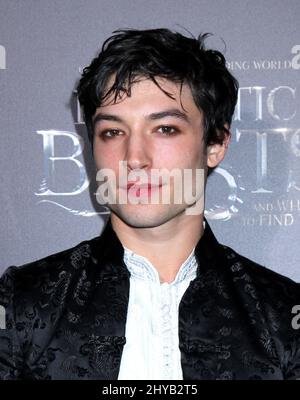 Ezra Miller partecipa alla prima mondiale di 'fantastiche bestie e dove trovarle' ad Alice Tully Hall giovedì 10 novembre 2016, a New York. Foto Stock