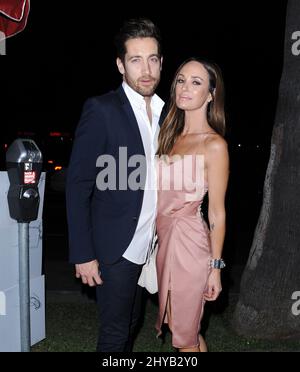 Catt Sadler, Rhys David Thomas è visto a NeueHouse Hollywood, Los Angeles. Foto Stock