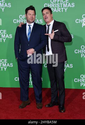 Josh Gordon e Will Speck partecipa alla Premiere di Los Angeles di "Office Christmas Party" Foto Stock