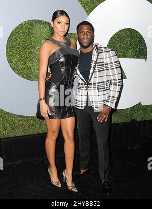 Kevin Hart, Eniko Parrish in arrivo per il GQ Man of the Year Party 2016 tenuto a Chateau Marmont, Los Angeles, dicembre 8th 2016 Foto Stock