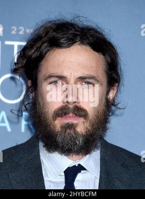 Casey Affleck ha partecipato ai 22nd premi annuali Critics' Choice al Barker Hangar di Santa Monica, California Foto Stock