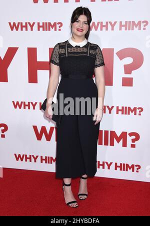 Casey Wilson partecipa alla prima mondiale di "perché lui?" Al Regency Bruin Theatre sabato 17 dicembre 2016 a Los Angeles. Foto Stock