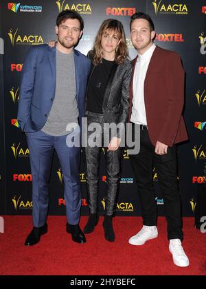 Ethan Thompson, Samantha Ronson, Pete Nappi partecipa all'Accademia Australiana che ospita 6th premi internazionali AACTA tenuti all'Avalon Hollywood Foto Stock