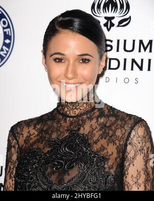 Emmanuelle Chriqui arriva all'Art of Elysium 20th Anniversary HEAVEN Gala che si tiene presso i Red Studios Foto Stock