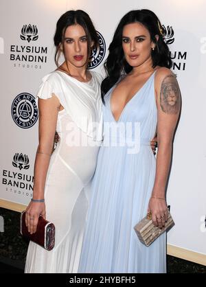 Rumer Willis, Scout LaRue Willis arriva all'Art of Elysium 20th Anniversary HEAVEN Gala che si tiene presso i Red Studios Foto Stock