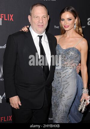 Georgina Chapman, Harvey Weinstein partecipa alla Weinstein Company & Netflix 2017 Golden Globes After Party Foto Stock