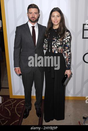 Justin Timberlake, Jessica Biel partecipa al "Libro dell'Amore" di Los Angeles Premiere tenuto al Grove Theatre Foto Stock