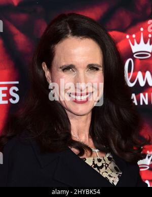 Andie MacDowell partecipa al Hallmark Channel e Hallmark Movies & Mysteries Inverno 2017 TCA Press Tour Party tenuto presso la Tournament House di Pasadena, California Foto Stock