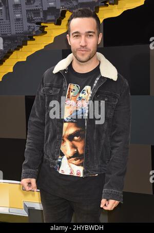 Pete Wentz partecipa al film Lego Batman a Los Angeles Foto Stock