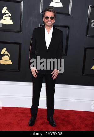 Jean-Michel Jarre partecipa ai Grammy Awards 59th a Los Angeles Foto Stock