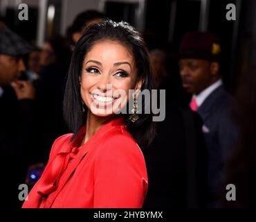 Mya partecipa ai Grammy Awards annuali 59th a Los Angeles Foto Stock