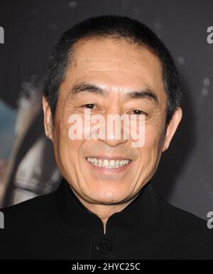 Zhang Yimou partecipa alla Grande Muraglia - Los Angeles Premiere tenuto al TCL Chinese Theatre Foto Stock