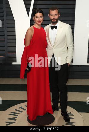Jamie Dornan, Amelia Warner arriva al Vanity Fair Oscar Party a Beverly Hills, Los Angeles, USA. Foto Stock