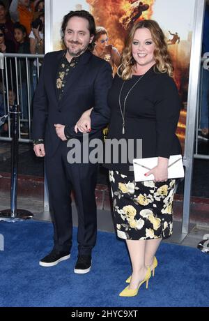 Ben Falcone e Melissa McCarthy arrivano al 'Chips' Premiere tenuto al TCL Chinese Theatre Foto Stock