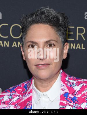 Jill Soloway arriva all'evento FYC per il 'trasparente' di Amazon Video tenuto presso l'Hollywood Athletic Club di Los Angeles, USA Foto Stock