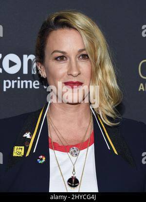 Alanis Morissette arriva all'evento FYC per il 'trasparente' di Amazon Video tenuto presso l'Hollywood Athletic Club di Los Angeles, USA Foto Stock