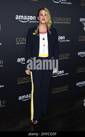 Alanis Morissette arriva all'evento FYC per il 'trasparente' di Amazon Video tenuto presso l'Hollywood Athletic Club di Los Angeles, USA Foto Stock