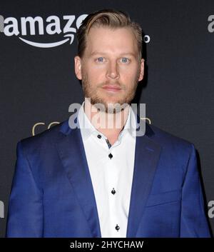 David Hoflin arriva all'inizio di tutto prima tenuto presso l'Hollywood Athletic Club Foto Stock