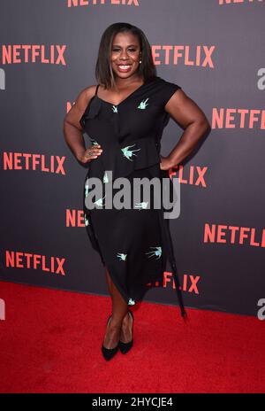 Uzo Aduba che partecipa a un Orange è il nuovo schermo nero a Los Angeles Foto Stock