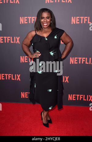 Uzo Aduba che partecipa a un Orange è il nuovo schermo nero a Los Angeles Foto Stock