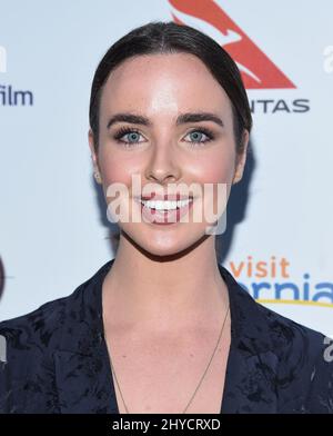 L'Ashleigh Brewer arriva agli Australiani in Film ospita la cena annuale di borsa di studio Heath Ledger 9th che si tiene al Sunset Marquis Hotel Foto Stock