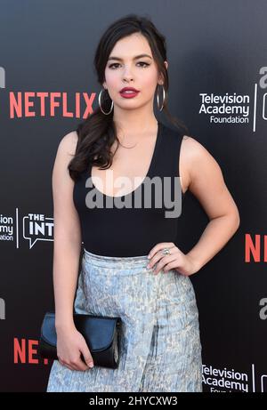 Isabella Gomez partecipa alla Fondazione dell'Accademia televisiva e Netflix presenta il potere della TV: Una conversazione con Norman Lear e un giorno alla volta tenuto al Saban Media Center Foto Stock