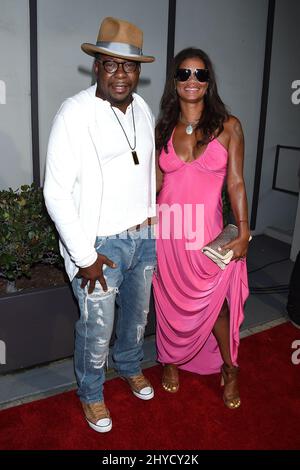 Bobby Brown e Alicia Etheredge partecipano alla prima "Can't Stop, Won't Stop: A Bad Boy Story" tenutasi presso la Writers Guild of America a Los Angeles, USA Foto Stock