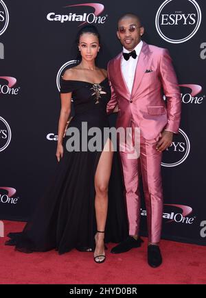 Draya Michele e Orlando Scandrick hanno partecipato all'ESPYS 25th tenuto al Microsoft Theatre di Los Angeles, California Foto Stock