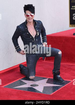 Criss Angel partecipa alla cerimonia della Hollywood Walk of Fame a Los Angeles Foto Stock