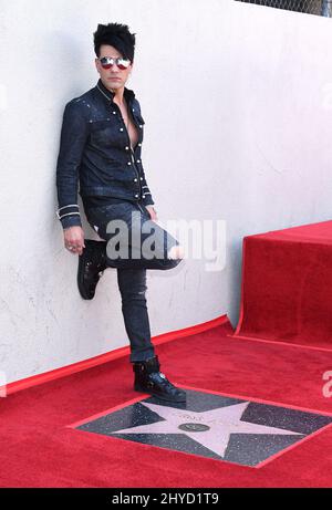 Criss Angel partecipa alla cerimonia della Hollywood Walk of Fame a Los Angeles Foto Stock