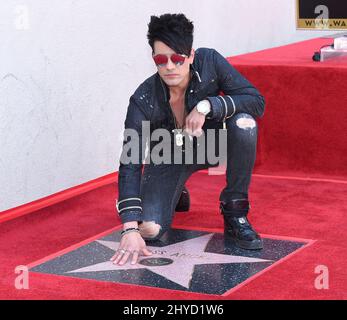 Criss Angel partecipa alla cerimonia della Hollywood Walk of Fame a Los Angeles Foto Stock