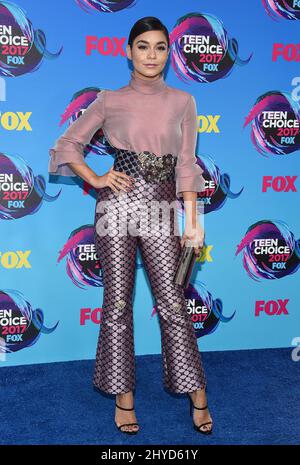 Vanessa Hudgens partecipa ai Teen Choice Awards 2017 che si tengono al Galen Center di Los Angeles, USA Foto Stock