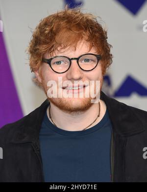 Ed Sheeran frequentando gli MTV Video Music Awards 2017 tenutosi presso il Forum di Los Angeles, Stati Uniti d'America Foto Stock