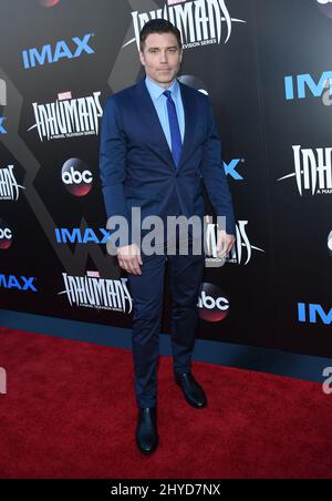 Anson Mount assiste gli Inumani di Marvel - il primo Capitolo tenuto presso l'Universal CityWalk Foto Stock