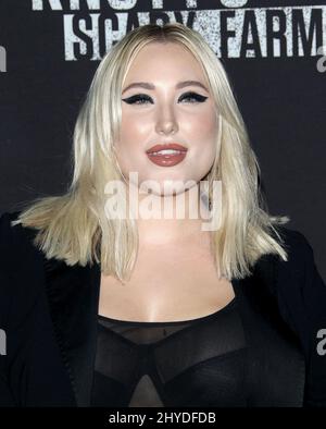 Hayley Hasselhoff frequenta la Knott's Scary Farm e la Instagram's Celebrity Night tenutasi presso la Knott's Berry Farm Foto Stock