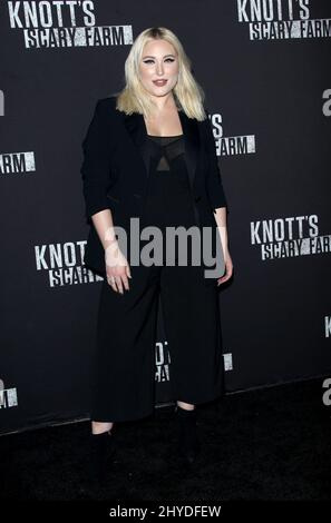 Hayley Hasselhoff frequenta la Knott's Scary Farm e la Instagram's Celebrity Night tenutasi presso la Knott's Berry Farm Foto Stock