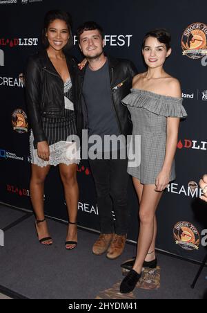 Alexandra Ship, Josh Hutcherson e Brianna Hildebrand partecipano allo Screamfest 'tragedie Girls' 2017 Los Angeles Premiere tenuto al TCL Chinese Theatre 6 a Los Angeles, USA Foto Stock