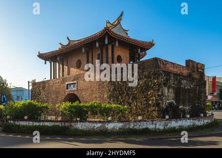 Porta sud della città vecchia di Hengchun nella città di Pingtung a Taiwan. Traduzione: Porta sud Foto Stock