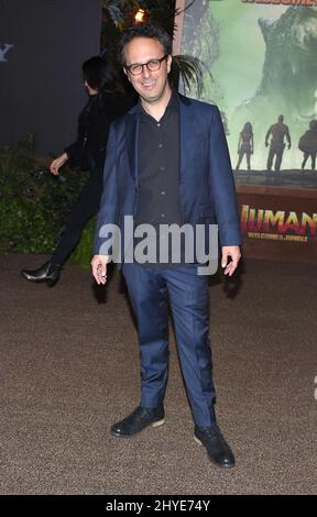 Jake Kasdan frequenta il Jumanji: Benvenuti al Jungle Premiere di Los Angeles Foto Stock