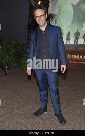 Jake Kasdan frequenta il Jumanji: Benvenuti al Jungle Premiere di Los Angeles Foto Stock