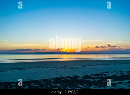 Tramonto sul mare, Radhanagar Beach, Havelock Island, Andaman, India Foto Stock